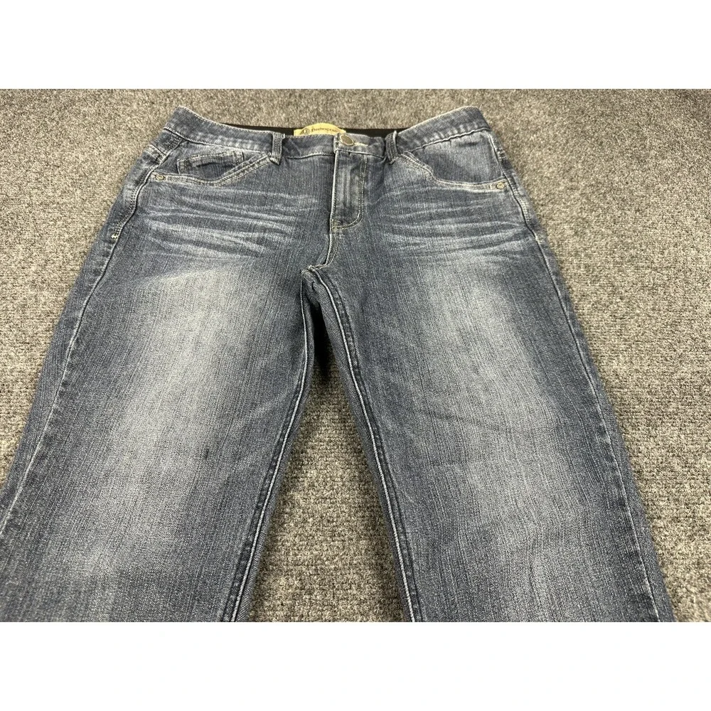 Democracy Ab Technology Jeans Women's Sz 6 Blue Raw Hem Frayed Cropped 30X25 - Picture 5 of 15